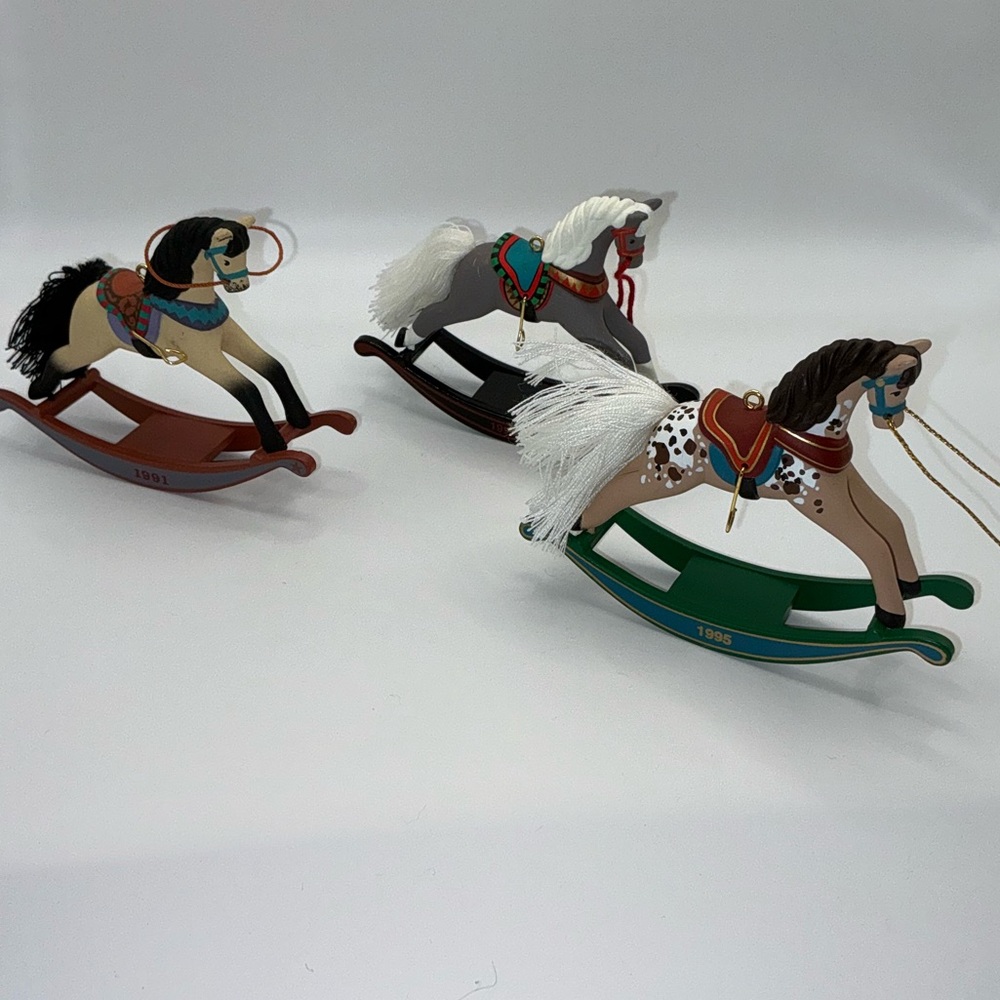 Hallmark Vintage Rocking Horse Trio Christmas Ornament - Picture 2 of 4